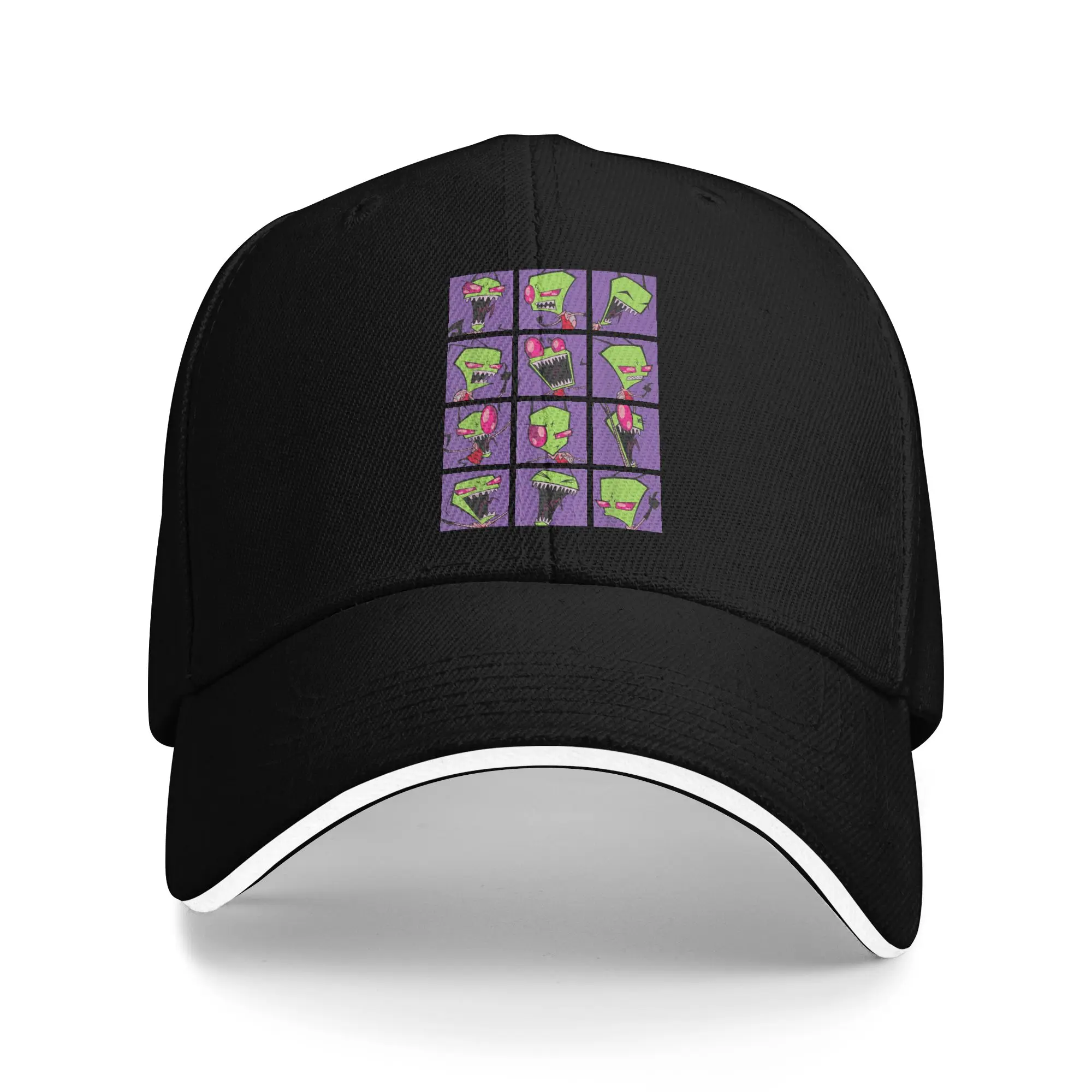 Invader Zim Mood Cartoon  Baseball Cap Fashion  Sandwich Caps Men Women Adjustable Headwear Outdoor