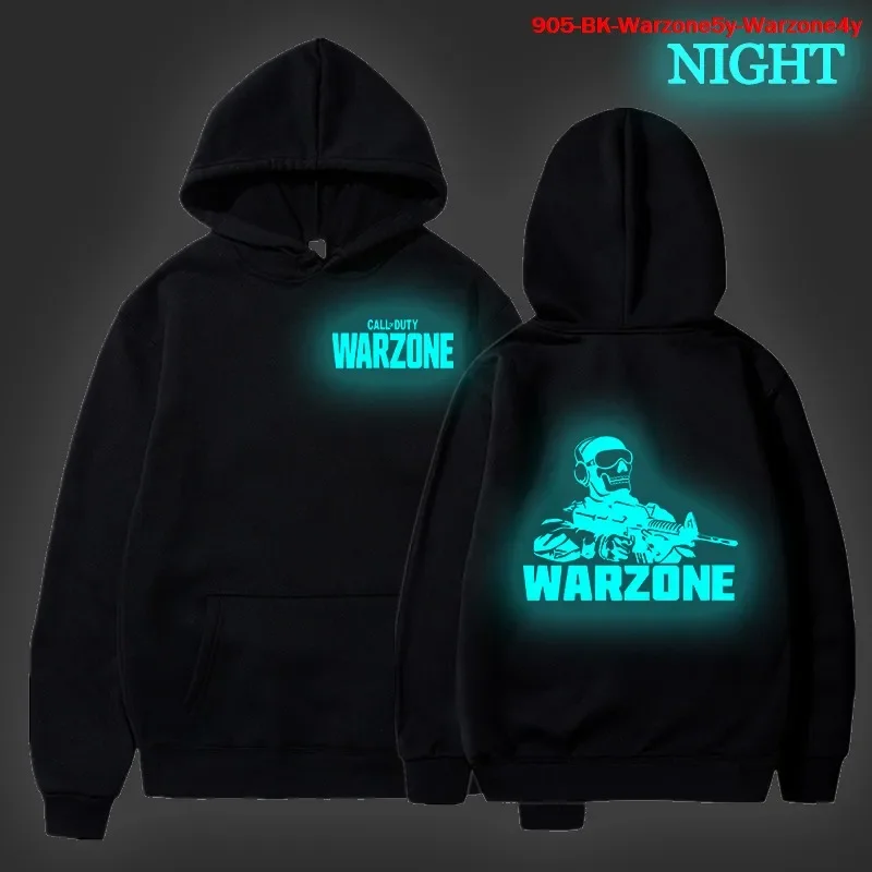 Gioco Call of Duty Warzone stampato felpa con cappuccio donna uomo luminoso felpe con cappuccio felpa ragazzi Casual Cool Pullover top