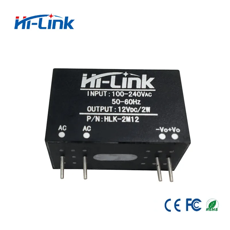 free shipping HLK-2M12 AC-DC 220V to 12V/2W 170mA isolated intelligent household switch step down mini power supply module