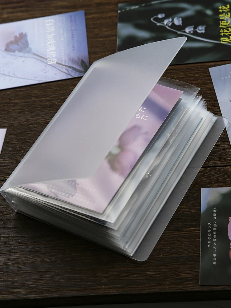 40 Pages/Book A6 Pocket Transparent Photo Postcard Organizer DIY Decorative Book Large Capacity Organizer Album Book