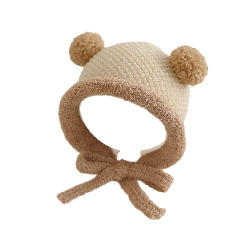 Babymutsje Herfst Winter Verdikte gebreide muts Gehoorbeschermingshoed voor kinderen Leuke warme trui voor jongens en meisjes Winter