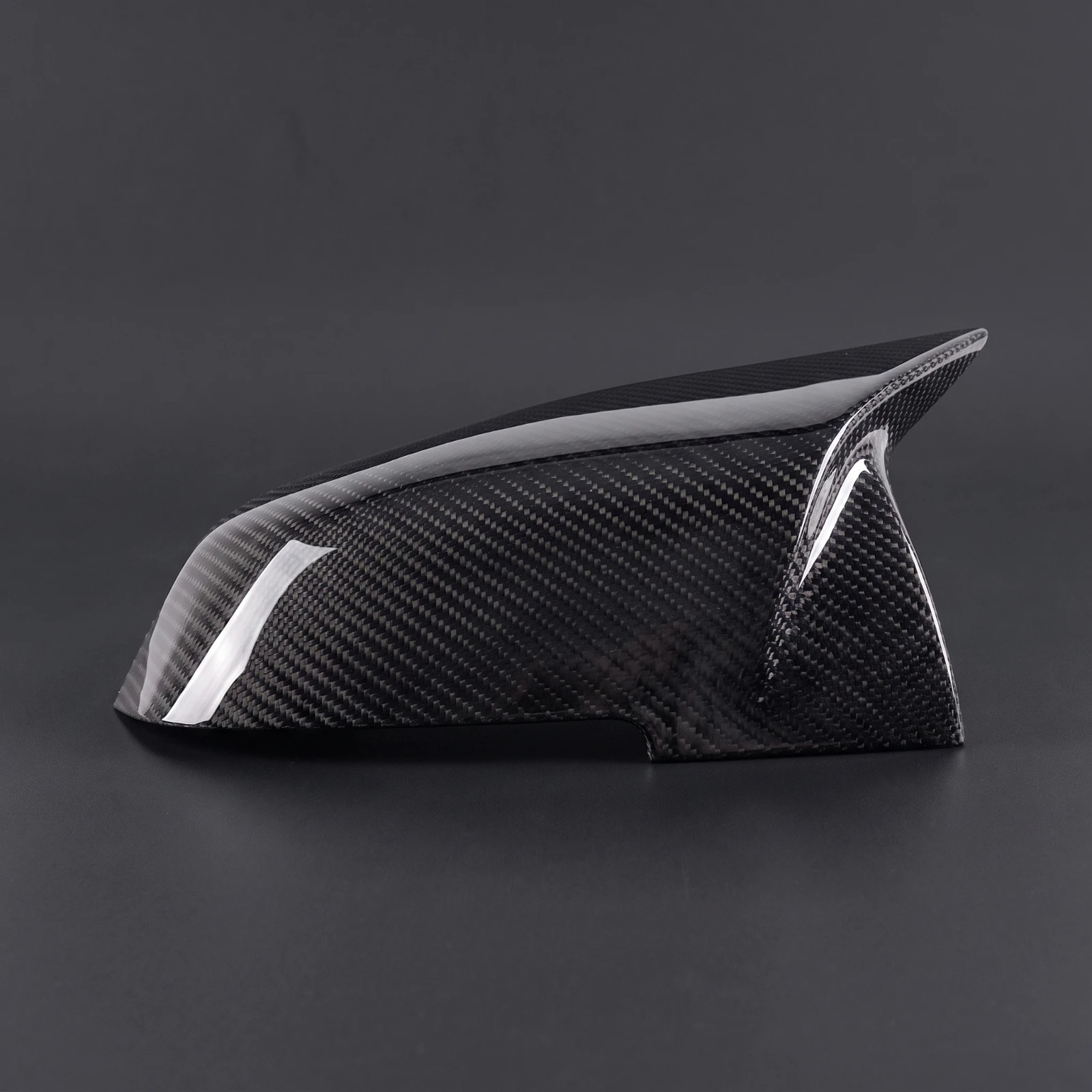 Rearview Mirror Cap with Horn Shape Carbon Fiber Style Rearview Mirror Cover Shell Shielding Long-Lasting