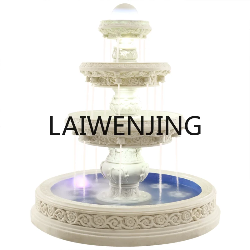 

RWJ European Style Water Fountain Fish Pond Landing Fortune Fengshui Ball Spray Pond Landscape