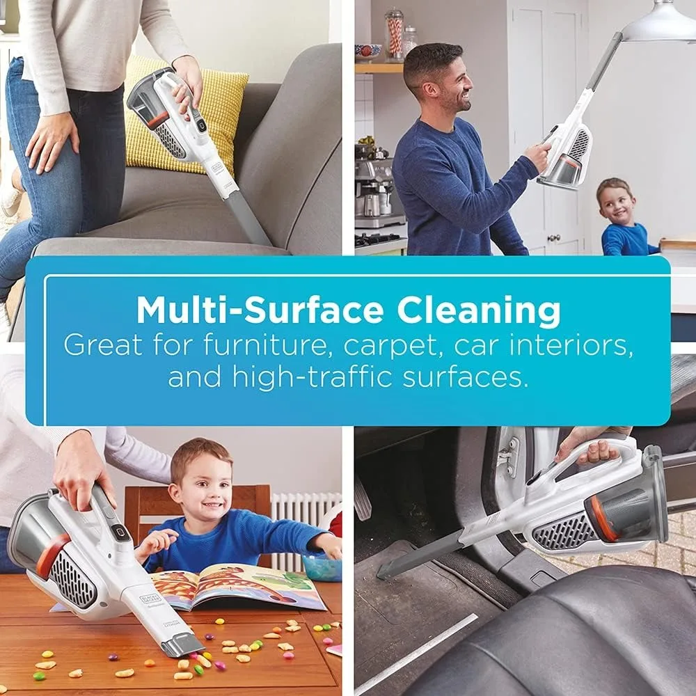 Ручной пылесос, беспроводной, Advanced Clean+, белый, 2 скорости, режим повышения мощности для более мощности при касании кнопки