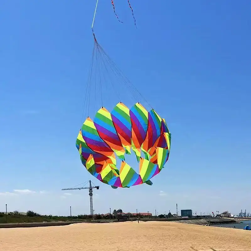 Grandes pipas windsocks voando para adultos pipas caudas weifang pipas gigantes fábrica voando dragão broca enrolador windsurf