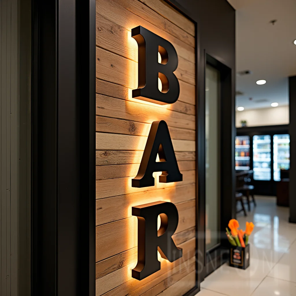 

Custom 3D Metal LED Backlit Letters Sign for Business Outdoor Waterproof Illuminated LED Lights Advertising Signage