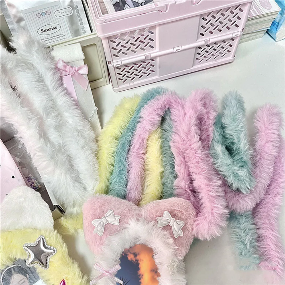 Gift Decoration Handmade Material Card Cover Dceor Plush Twisting Rod Decor DIY Sweet Cute Plush Star Cartoon