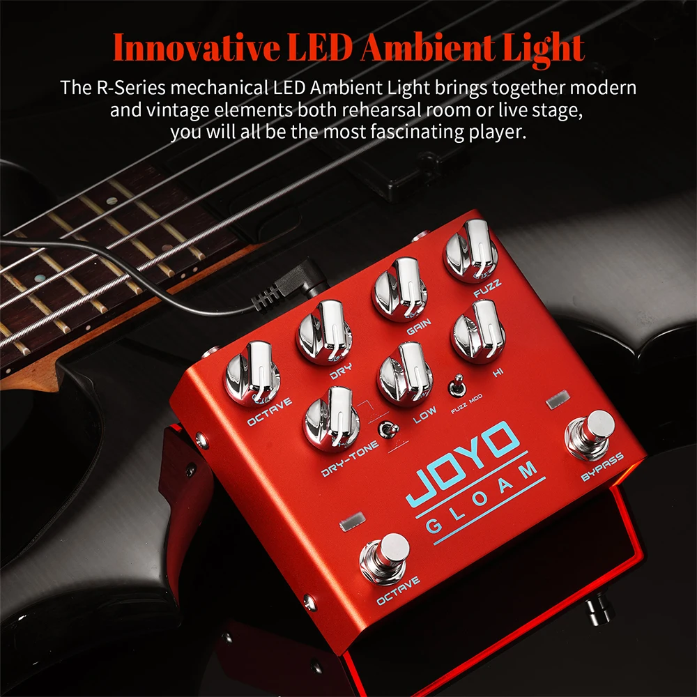 JOYO R-29 GLOAM Octave Fuzz Effect Pedal High Gain Bass Guitar Pedal with Independent Knobs Deliver Deep Bass & Smooth Tone view 6