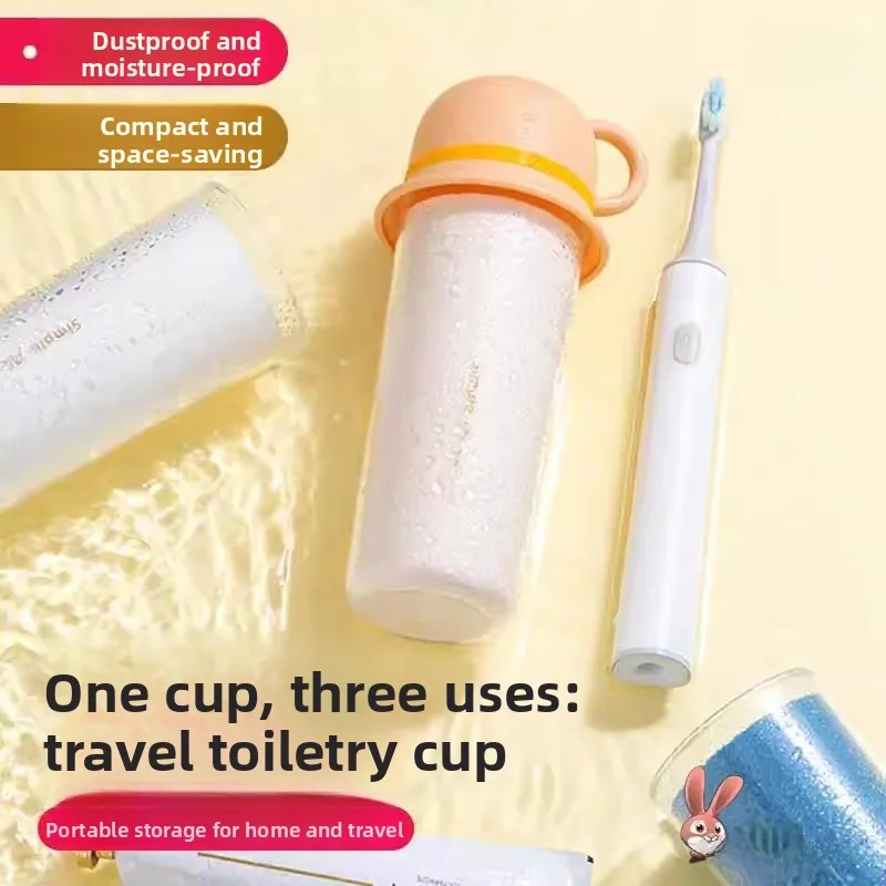 

Portable Travel Three-In-One Student Dormitory Toothbrush Cup Storage Box Mouthwash Glass Set Creative Bathroom Accessories
