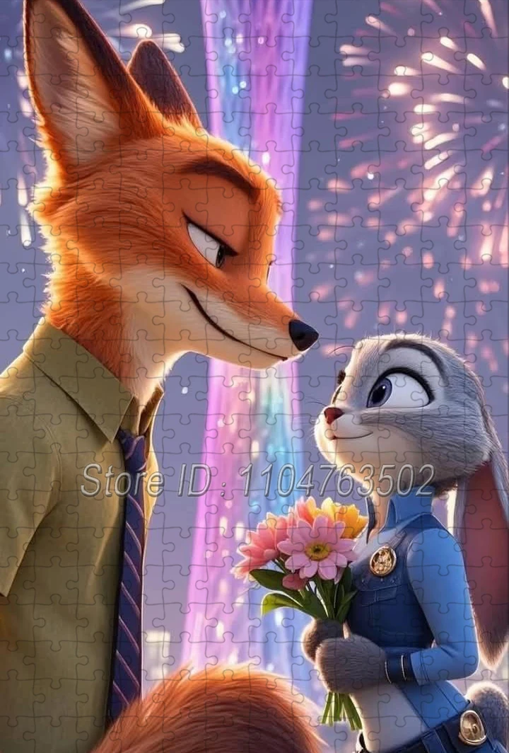 ディズニー Zootopia ジグソーパズル 200/300/500/1000 ピース漫画パズル大人の減圧ゲーム家族手作りおもちゃ