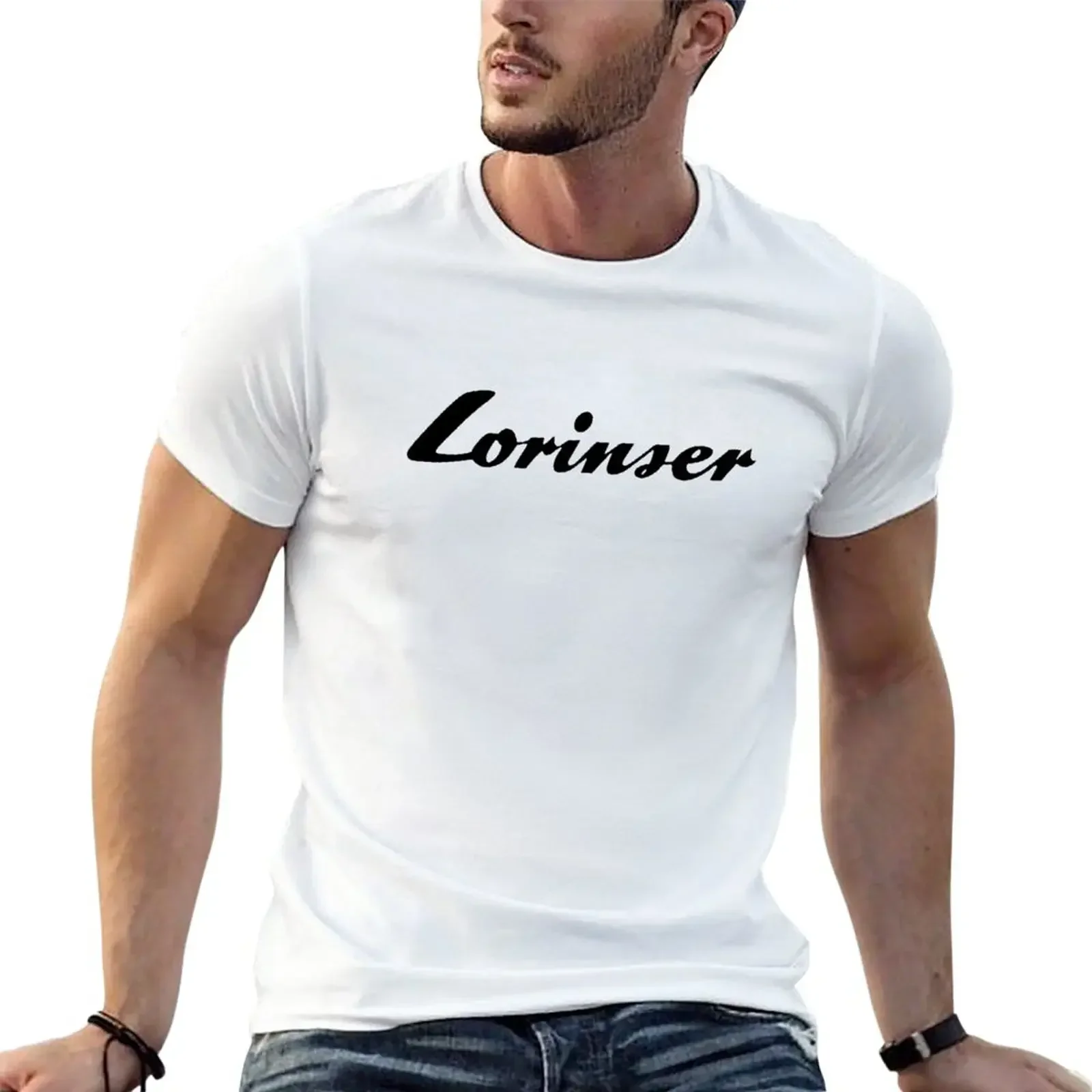 lorinser T-Shirt sweat man hippie clothes men cotton Oversized men clothing funny vintage graphic Summer fashion Arrival Cotton