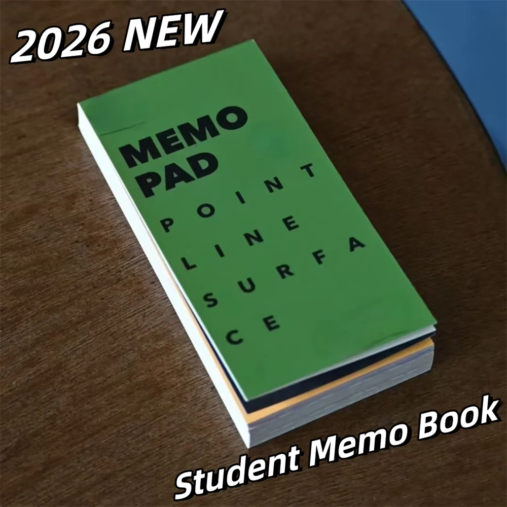 1pc New Multi Element Memo Book Stationery DIY Handbook Decorative Materials Non Sticky Records Memo Pad Student Back To School