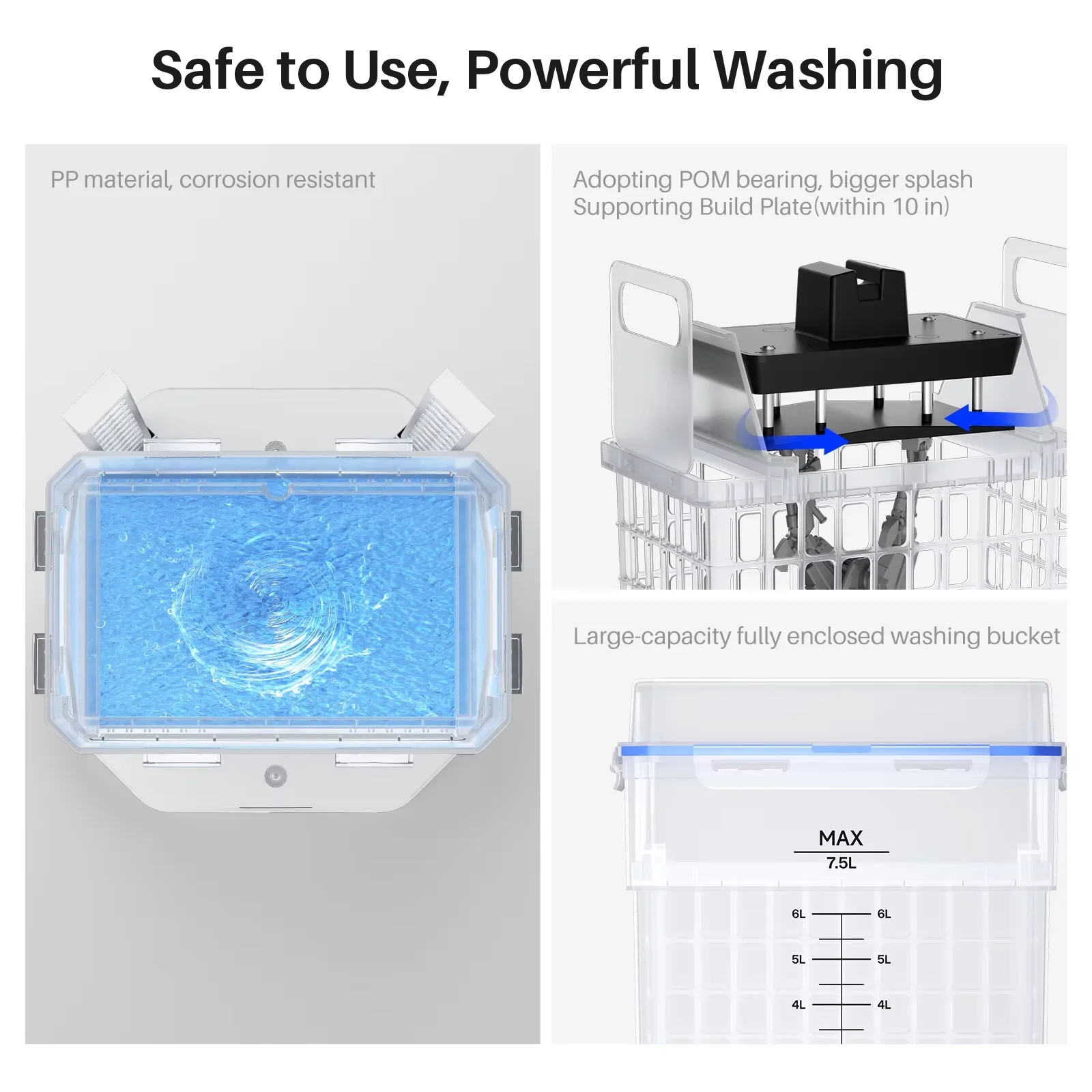 جهاز ELEGOO MERCURY PLUS V3.0 Wash and Cure 2 في 1 بسعة أكبر متوافق مع معظم طابعات LCD/DLP/SLA ثلاثية الأبعاد