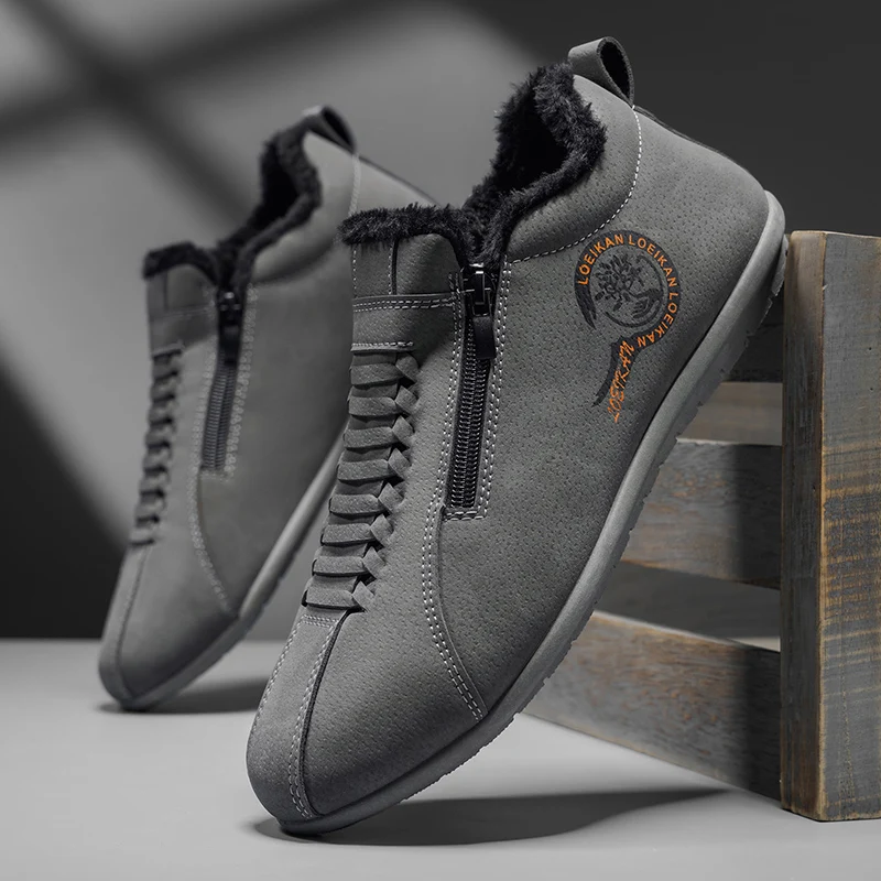 

​Men's Shoes Autumn Winter Casual Cotton Warm Wear Resistant Chunky Sole Affordable Free Shipping​