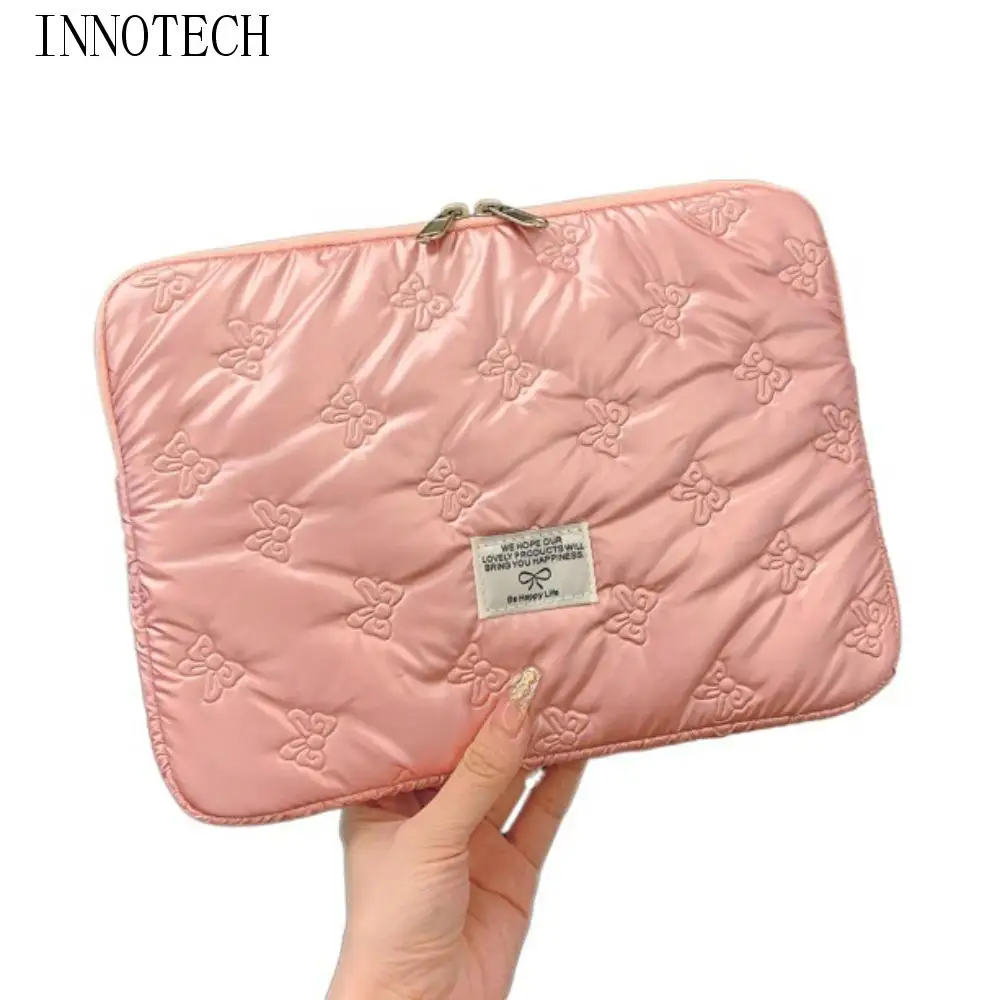 

Glossy Bow Cartoon Laptop Bag Shockproof Waterproof Tablet Sleeve Bag Kawaii Portable Girl Computer Bag Laptop Case