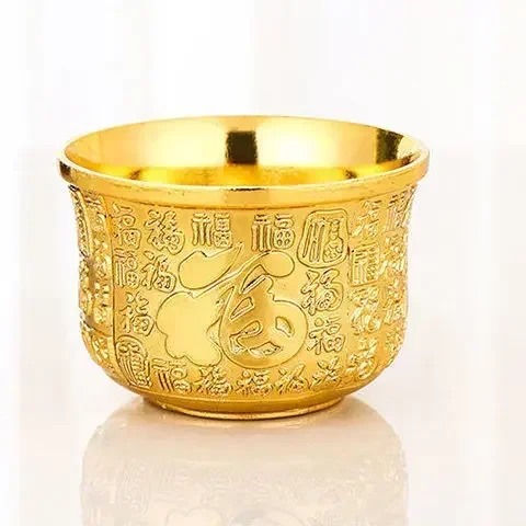 Imagem -05 - Conjunto de Chá de Baifu Dourado Copo Doméstico Pequeno Pote de Kung fu Cheio de Mesa Alto Grau