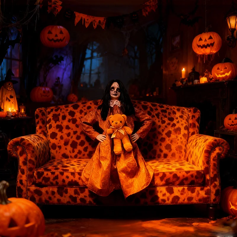 

Хэллоуин Страшное Женское Призрачное Украшение Звуковая Активация Качающаяся Призрачная Кукла Ужас Атмосфера Украшения Опора Для Садового Двора