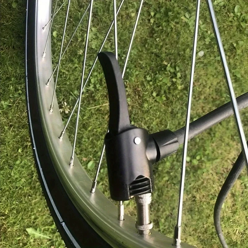 Bike Pump Nozzle Adapter - Dual Head Presta & Schrader Valve, Compatible with Road Bicycle MTB Tires, Portable Air Compressor Ac
