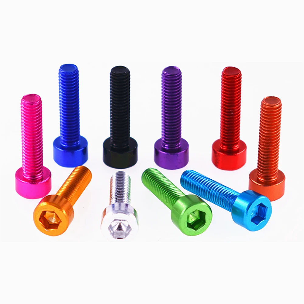 Weiyi M5 M6 DIN912 Aluminium Innensechskantschrauben, Allen-Schrauben, 10 Farben Verfügbar, RC-Zubehör, Motorrad- und Fahrradteile – Detail 6