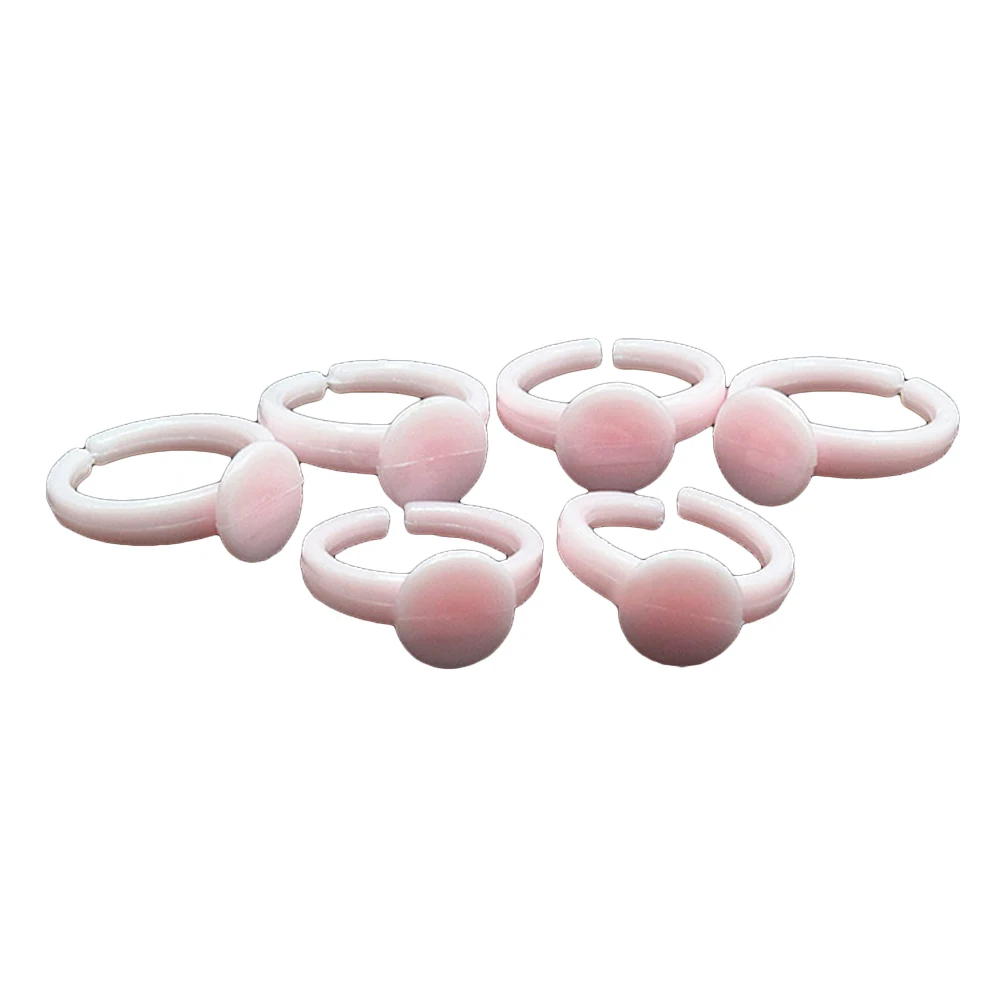 

100pcs Ring Bases Adjustable Children's Plastic Ring Holder Round Bezel Ring Tray Handmade DIY Jewelry Accessories Cartoon Ring