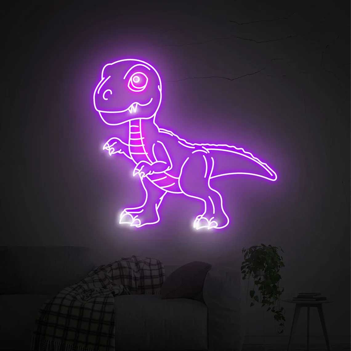 Dinosaur Neon Sign Tyrannosaurus Neon Custom  Up For Zoo Park Kids Bedroom Neon Wall  Sign Game Room Sign