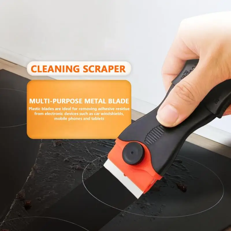 Scraper for Car Glass with Blades Window Glass Glue Sticker Remover Razor Blade Scraper to Clean Ceramic Hob Auto Squeegee Tool