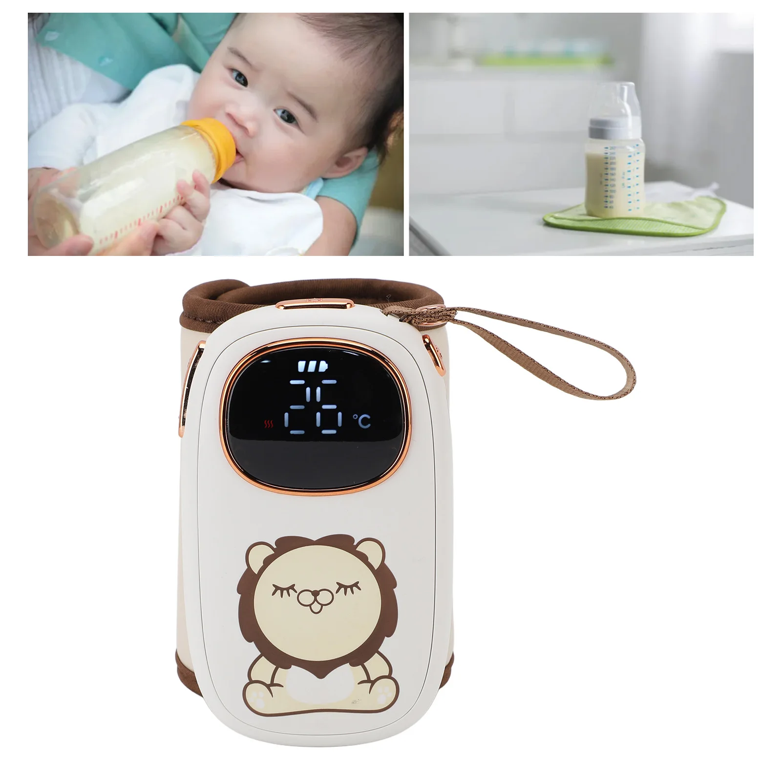 1 قطعة زجاجة محمولة أكثر دفئا USB شحن زجاجة الحليب التدفئة كم درجة حرارة ثابتة مثالية للسفر صيغة حليب الثدي #1