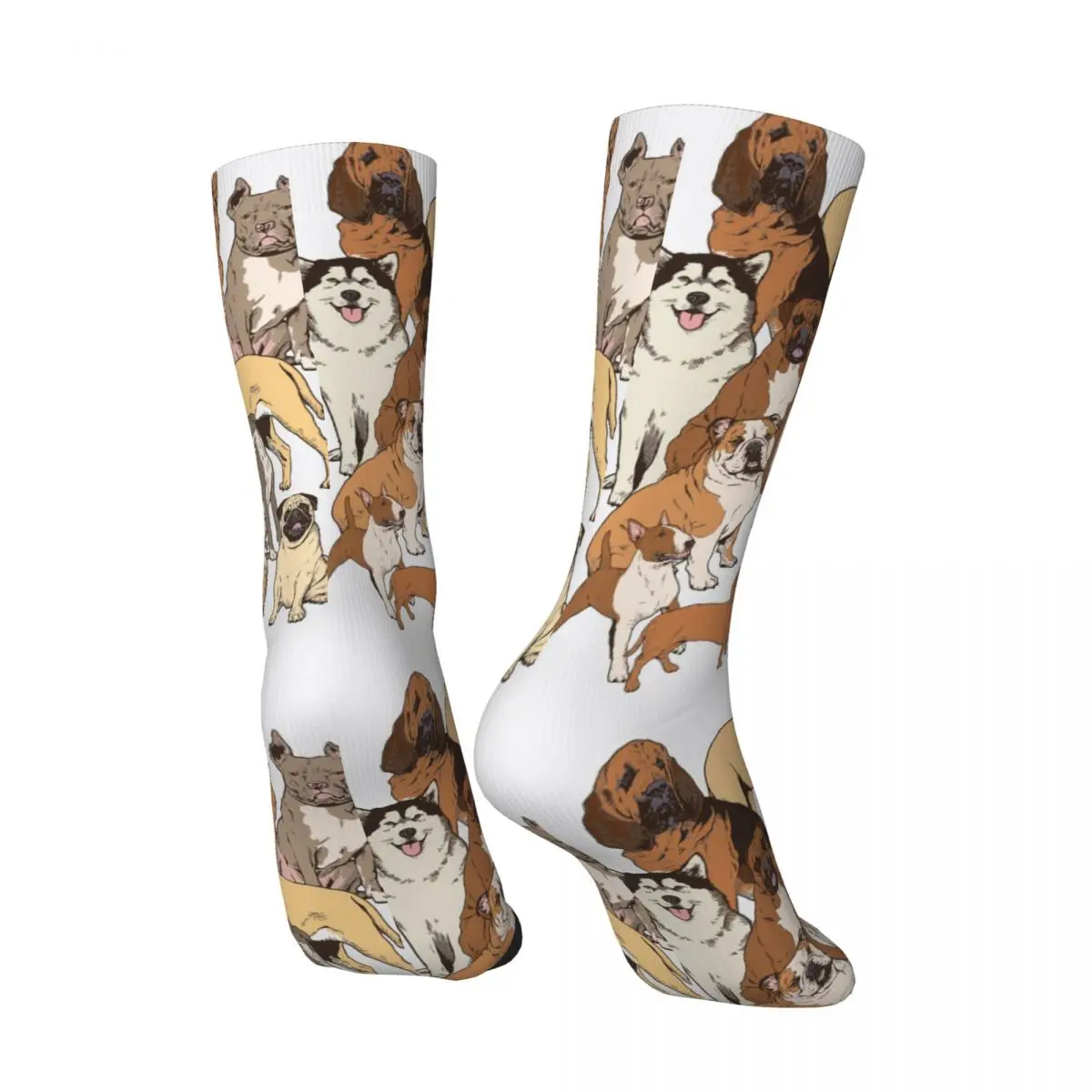 Happy Funny Men's compression Socks Pet Retro Harajuku Dog Gentle And Quiet Be Clever And Sensible Seamless Crew Crazy Sock