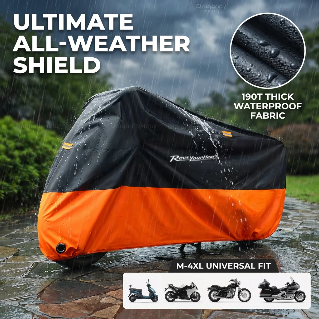 

Чехол для мотоциклов Yamaha R1, R3, R25, MT-09, MT-07, Fazer, FZ6, XJ6, R15, RXV, YBR125, утолщенный, 210D, водонепроницаемый, для улицы, с защитой от УФ-излучения и пыли