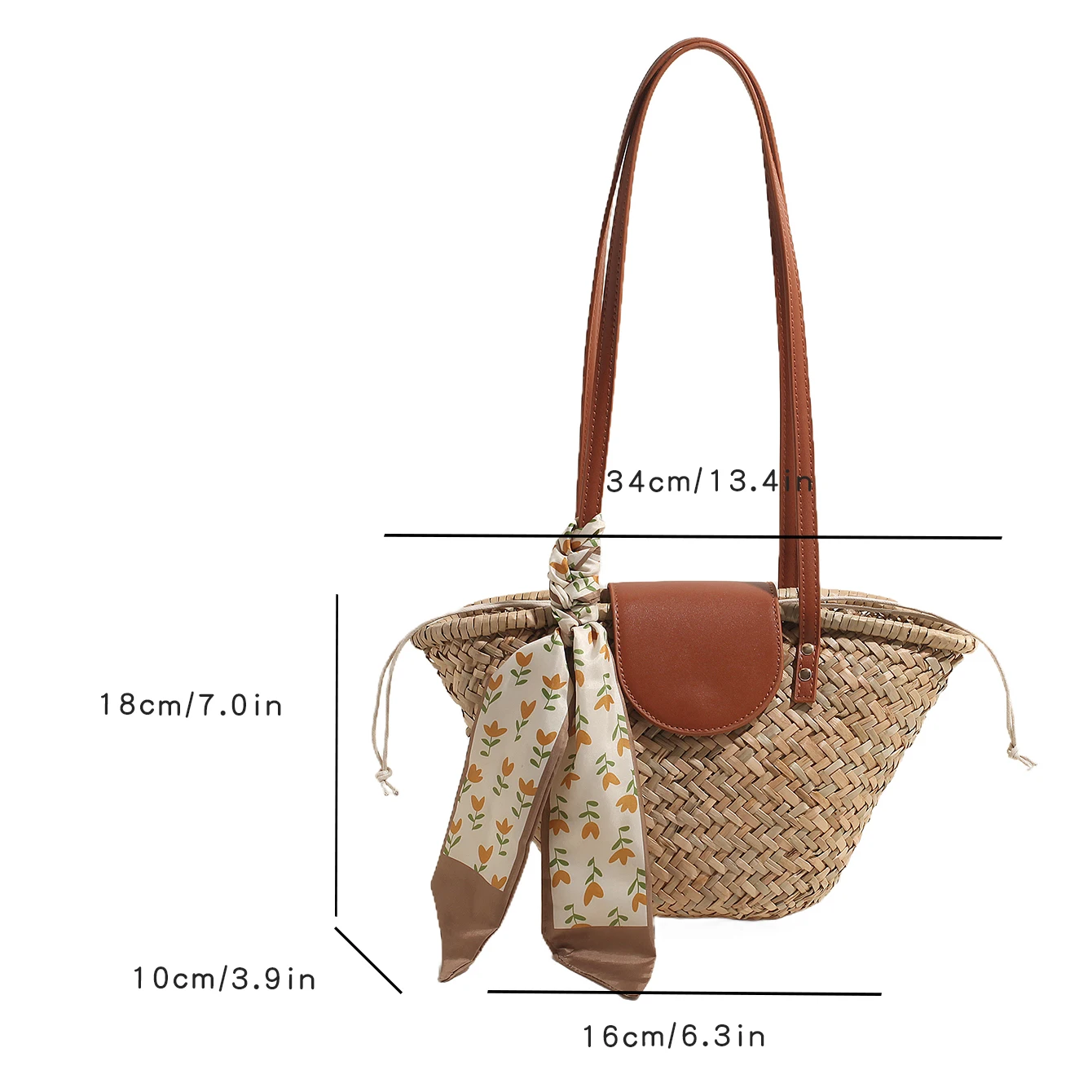 Designer Straw Bag For Women Handmade Woven Handbag Rattan Bag 2024 Summer Beach Shoulder Bag Female Basket Shopper Bags