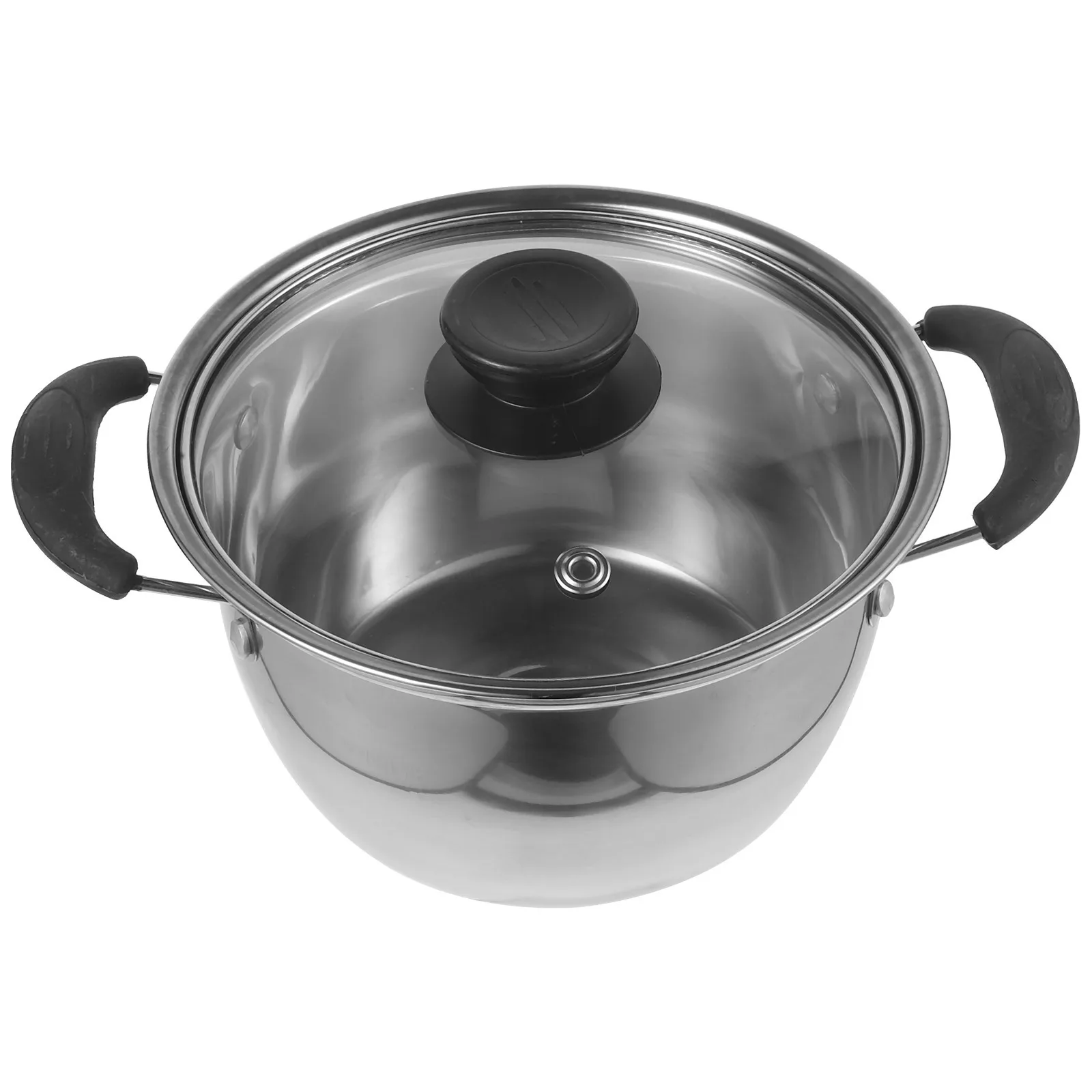 

Stainless Steel Stockpot Dual Handle Large Soup Pot Safe Non Stick Anti Overflow Pot for Home Kitchen Cooking Saucepan with Lid