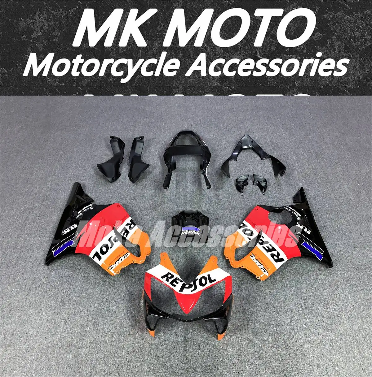 

Moke moto Motorcycle Fairings Kit Fit For Cbr600f F4i 2001 2002 2003 Bodywork Set High Quality ABS Injection NEW Red Black