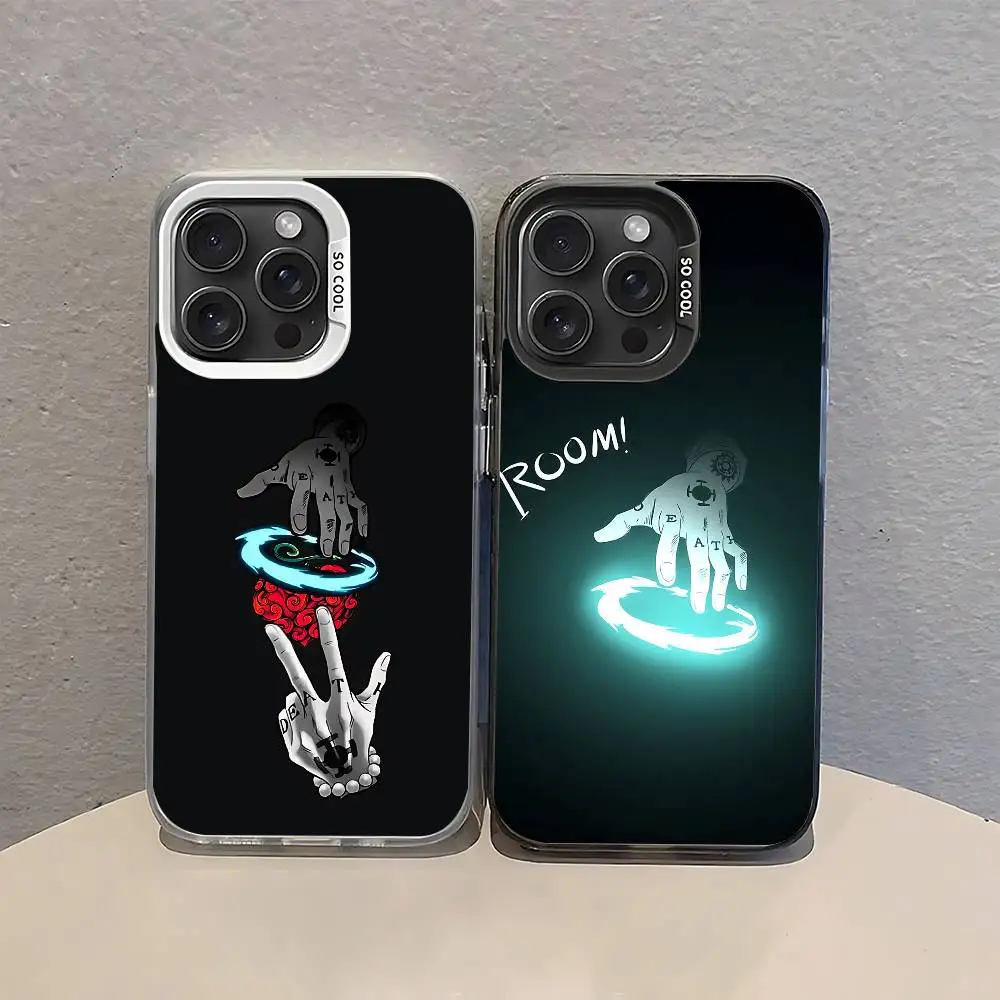 T-Trafalgar D.Water L-Law Phone Case For IPhone 17 16 15 14 13 12 11 Pro Max Plus Color Shockproof Back Silver Cover