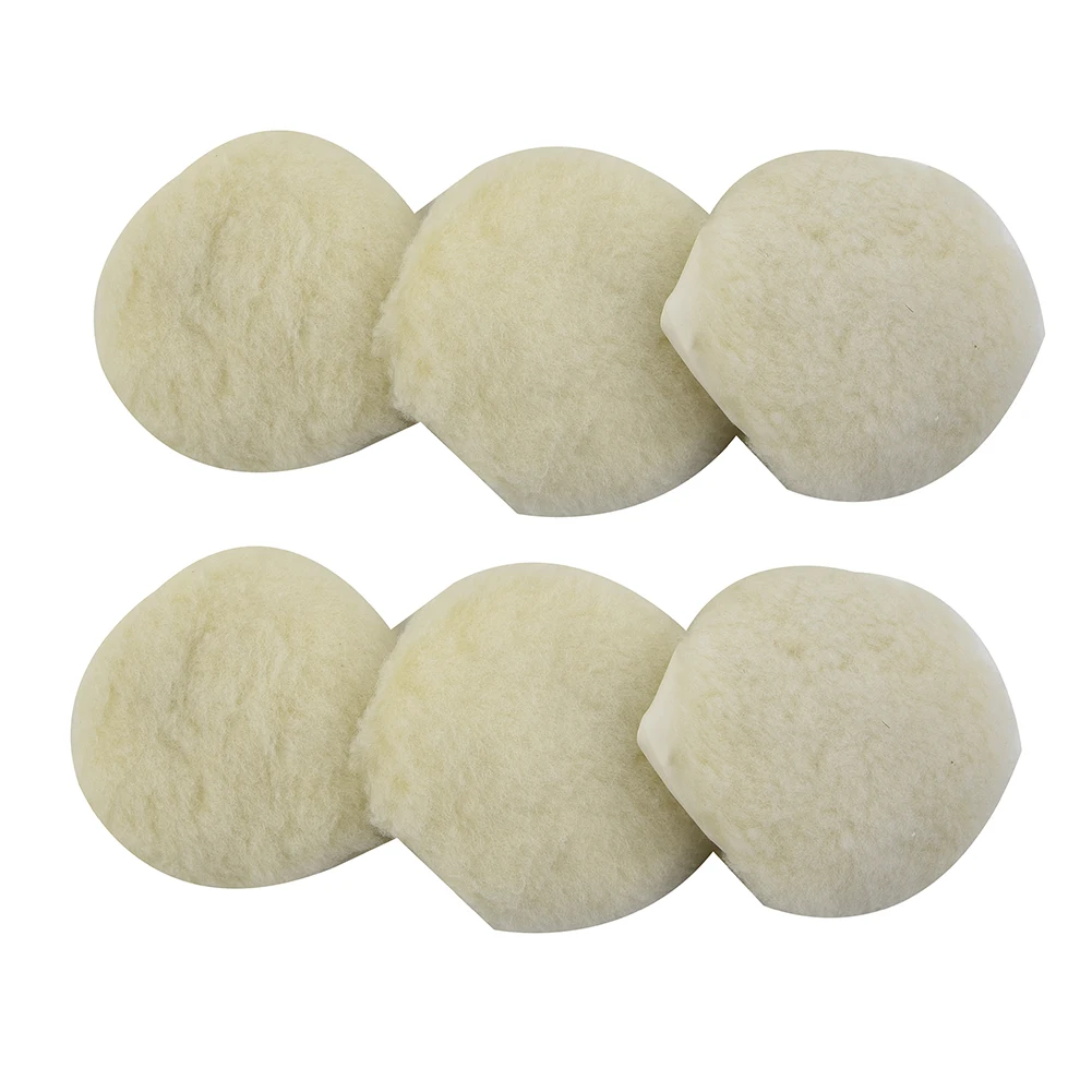 

Set Buffing Pads Automotive Car 125mm 5inch 6Pcs Accessories Bonnet Buffing Wheel Pad Buffer Lamb Wool Polisher