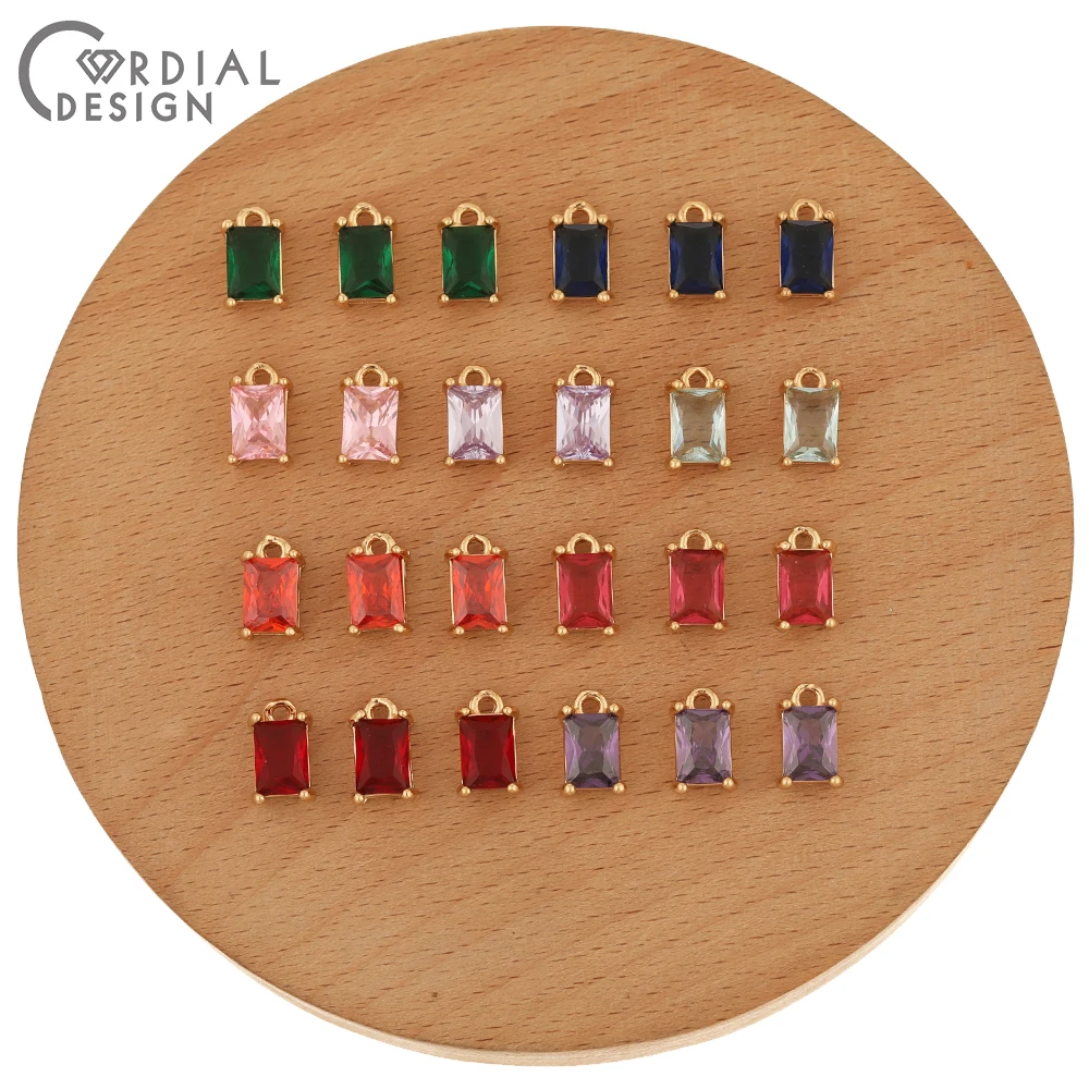 

Cordial Design 50Pcs 6*10MM Jewelry Accessories/DIY Charms/Hand Made/CZ Pendant/Earrings Making/Jewelry Findings & Components