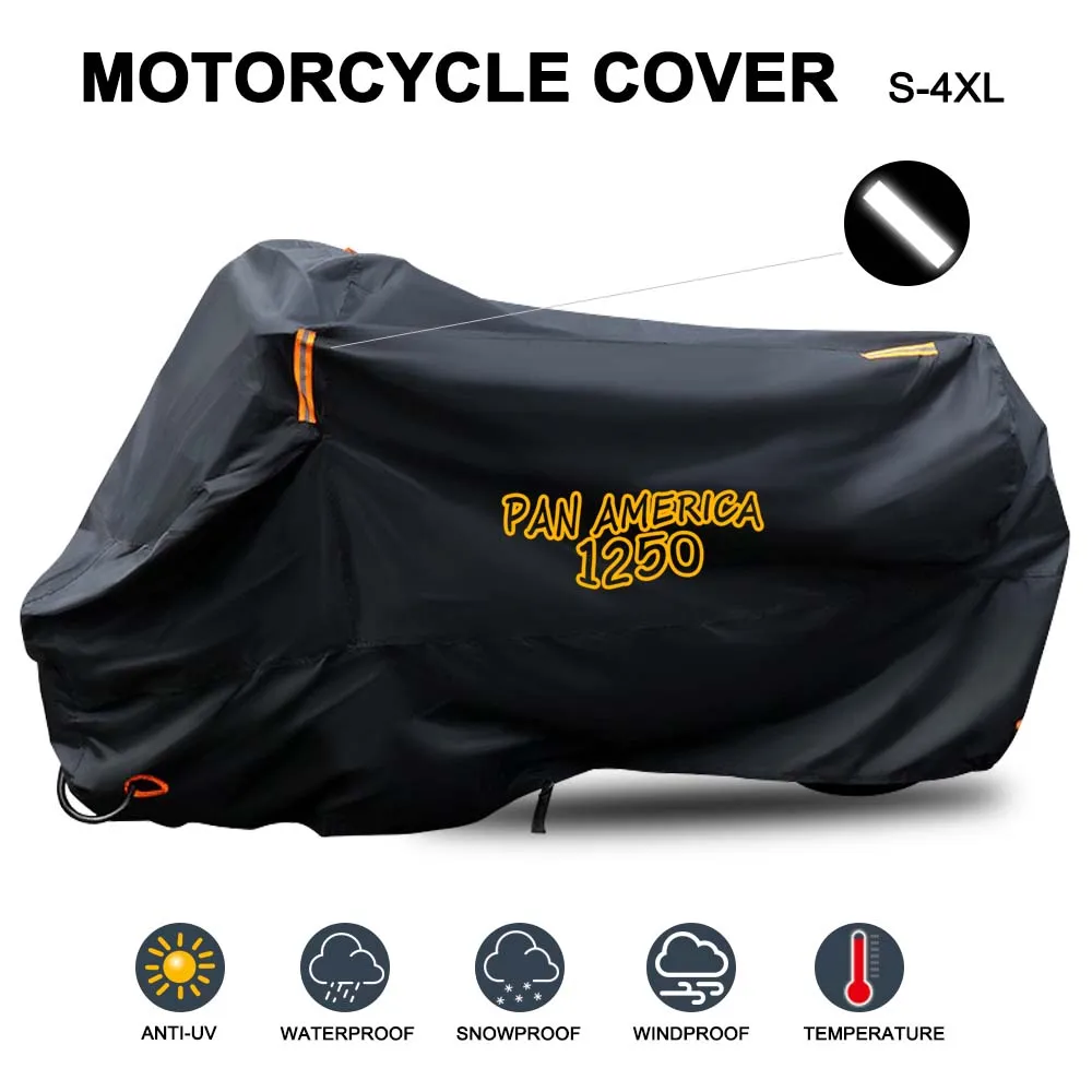 For Pan America 1250 1250S 2021-  Motorcycle Cover Waterproof Outdoor All Season Dust UV Protective Motorbike Rain Cover