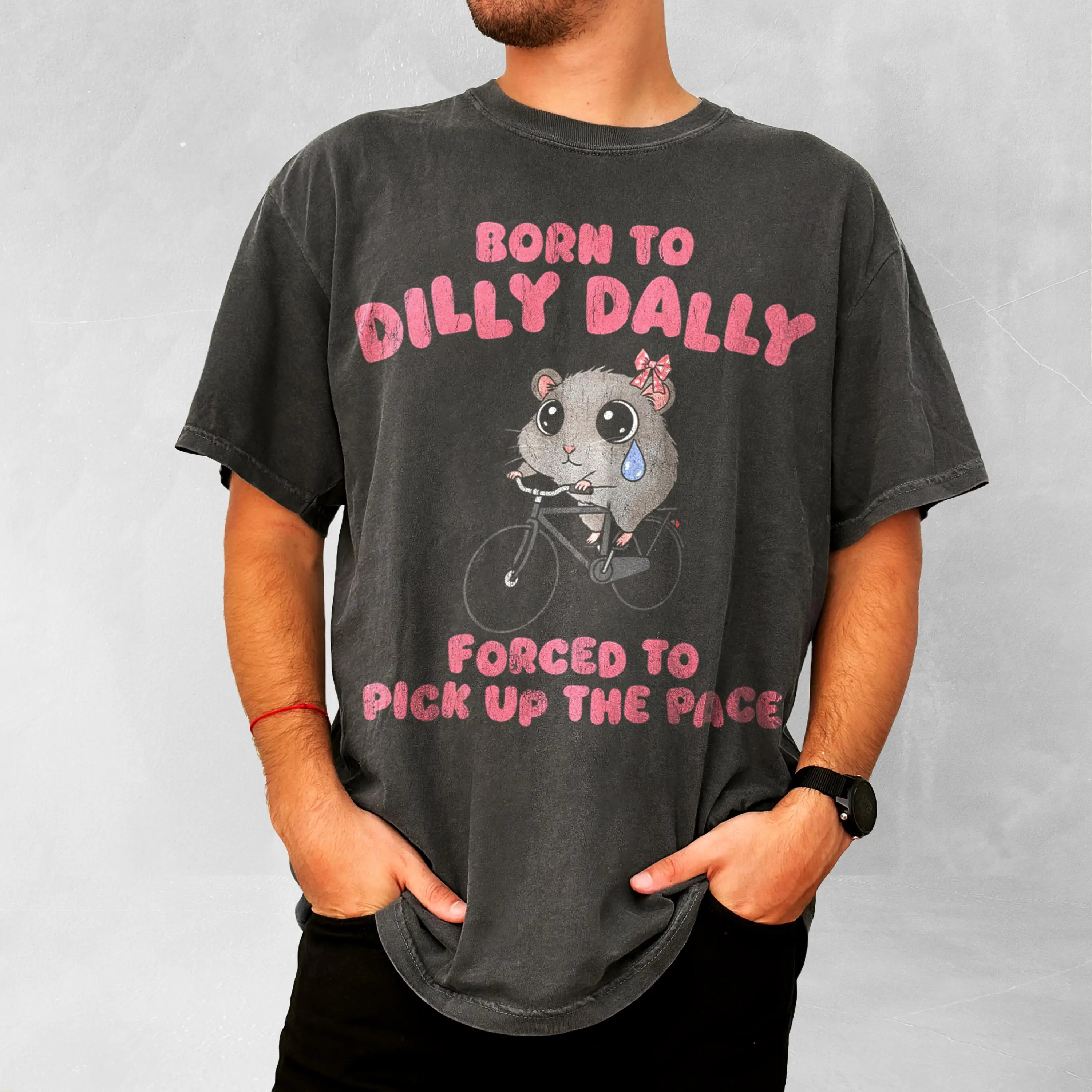 ولد إلى ديلي دالي أجبر لالتقاط قميص Pace مضحك Y2K قميص خمر الدب قميص مضحك قميص ميمي قميص