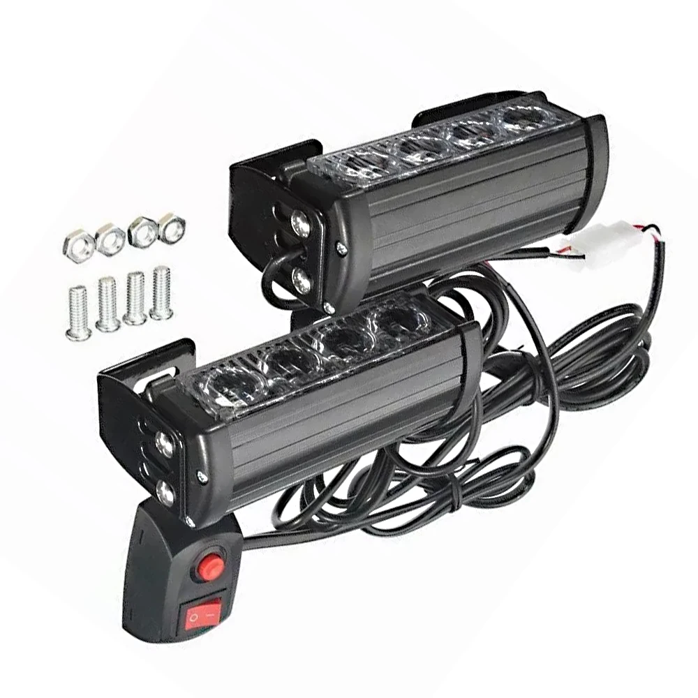 2pcs 12V LED Strobe Lights with Accessories Emergency Flashing Light for Trucks Cars signal Lamp Surface Mount Lighting - Image 2