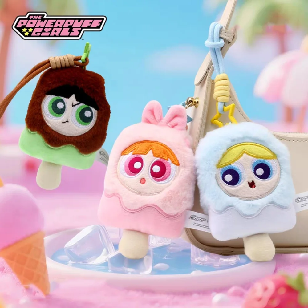 

Подлинная плюшевая кукла Powerpuff Girls Ice Pop-Shaped Kawayii Blossom Bubbles Buttercup, мультяшный рюкзак, украшение, куклы, подарки