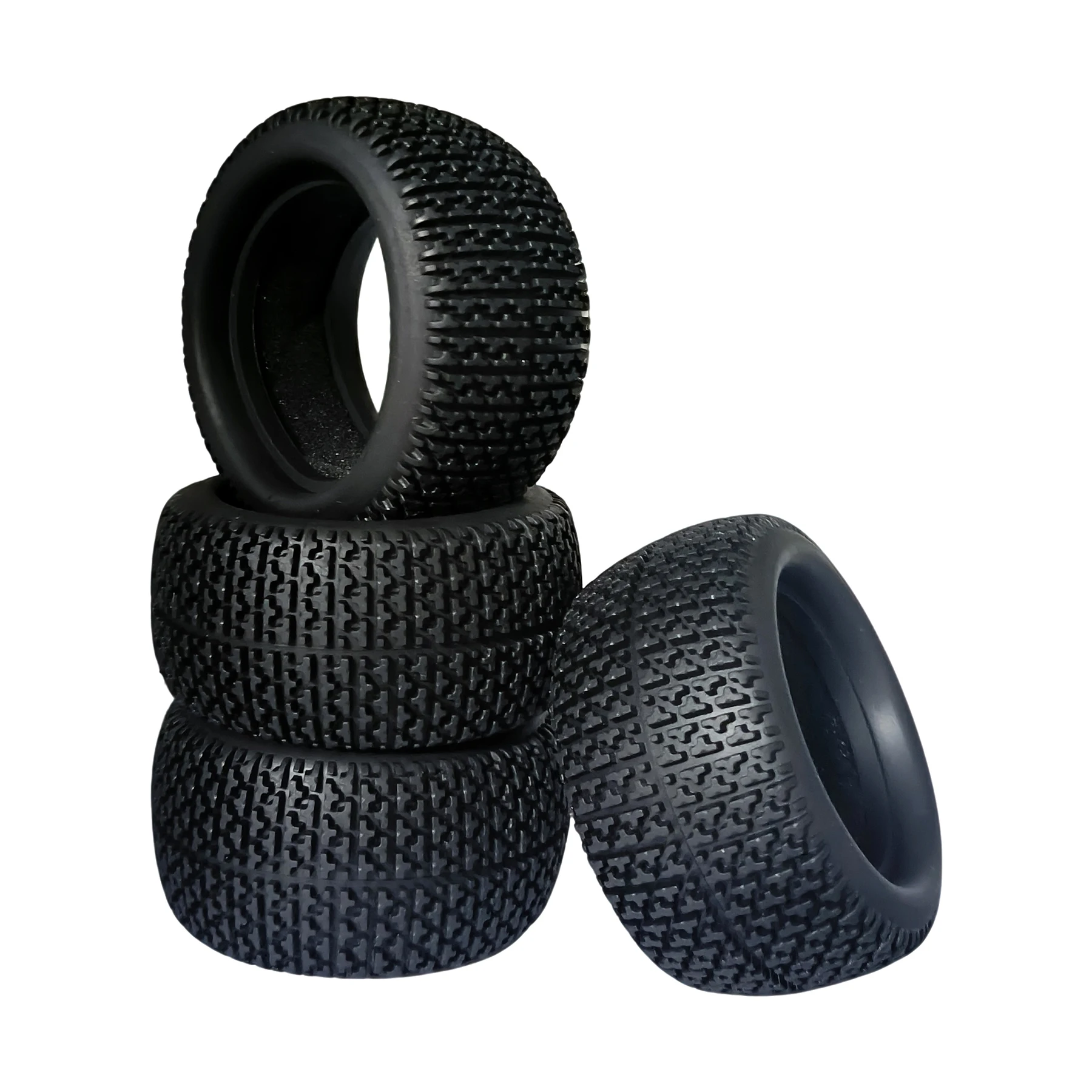 1:16 Short Truck Tires 75mm Rubber Tyre for 1/14 1/16 RC Car TRAXXAS E-Revo HSP 94186 WLtoys 144001 MJX 16208 HBX 2105A Rlaarlo