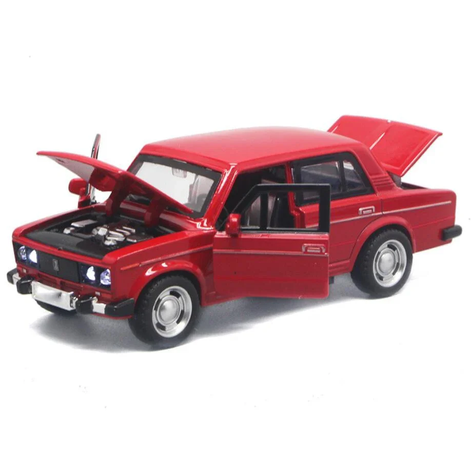 1:32 Mix Colors High Simulation LADA Alloy Car Model Russian Diecast Vintage Metal Car Castings Collection Model Toys V035