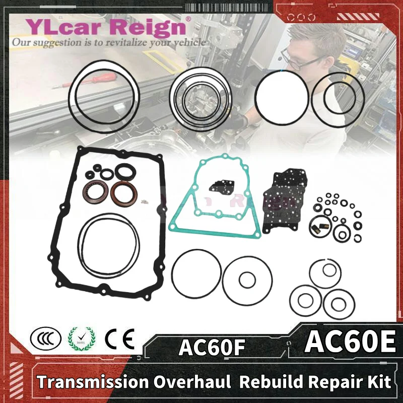 

AC60F AC60E Automatic Transmission Gearbox Overhaul Kit Rebuild Repair Seals Gasket Fit O-rings for TOYOTA Landkuluze PRADO Car