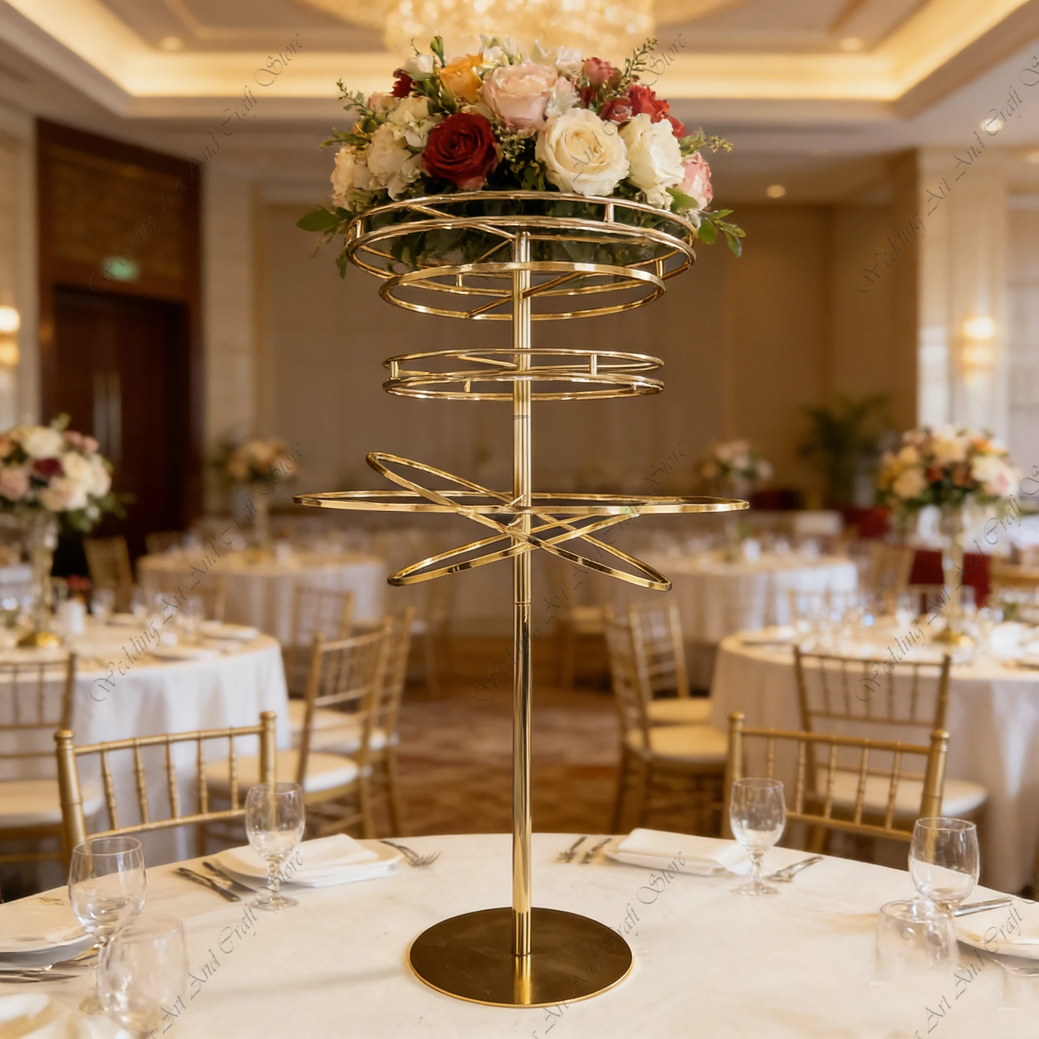 

5pcs f30 1-1.5M Wedding Arch Backdrop Decoration Round Arch Wedding Metal Tall Flower Centerpieces for Wedding Table ivy779