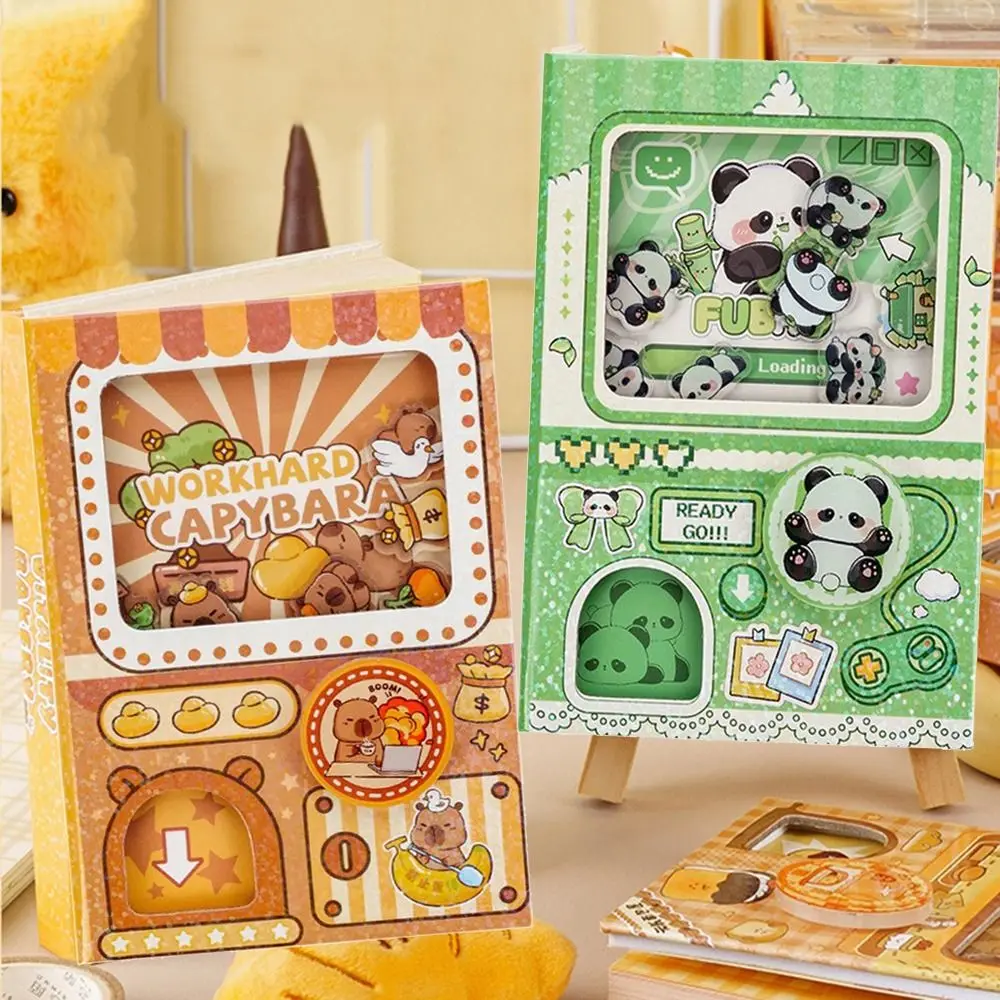 Creative Gashapon Machines Notebook Portable Hardcover Fun Small Notepad Egg Twisting Machine Color Inner Page