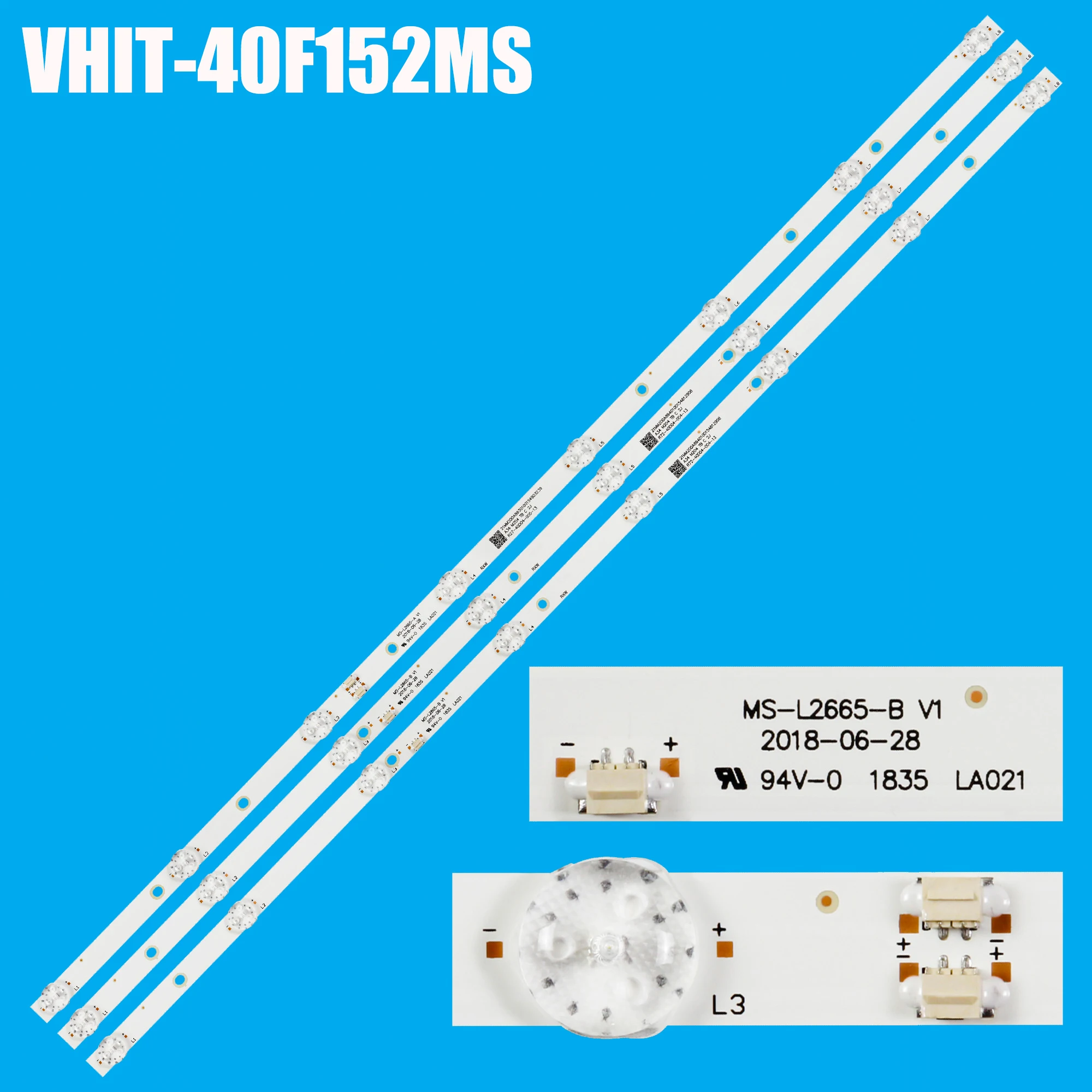 LED backlight strip for EX-40FS008B Hi VHIX-40F152MSY 40DM1000F E493538 JS-JP40DM081ED1.902 (90213) JS-JP40DM082ED2.902 90213