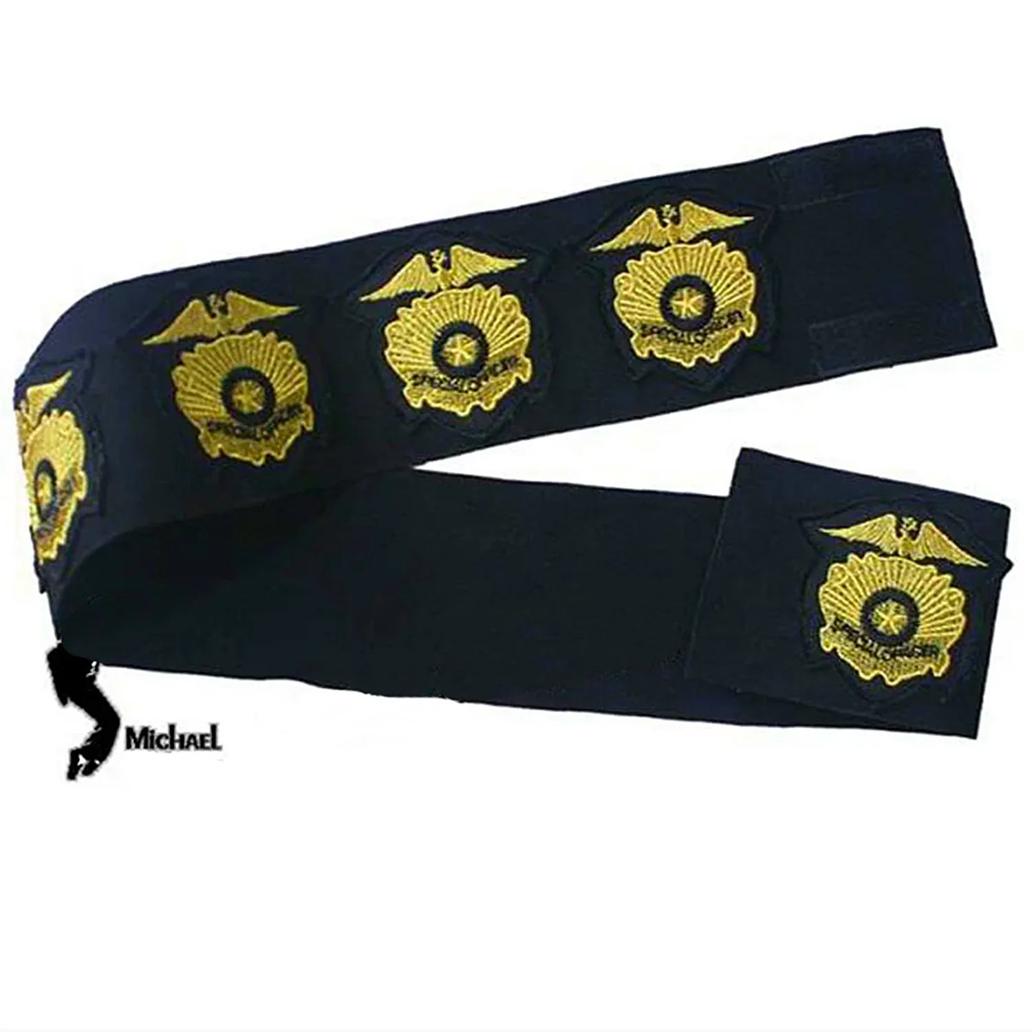 Leather Belt Michael Military Golden Stitchwork Special Officer Belt punk JAM tour Collection Show