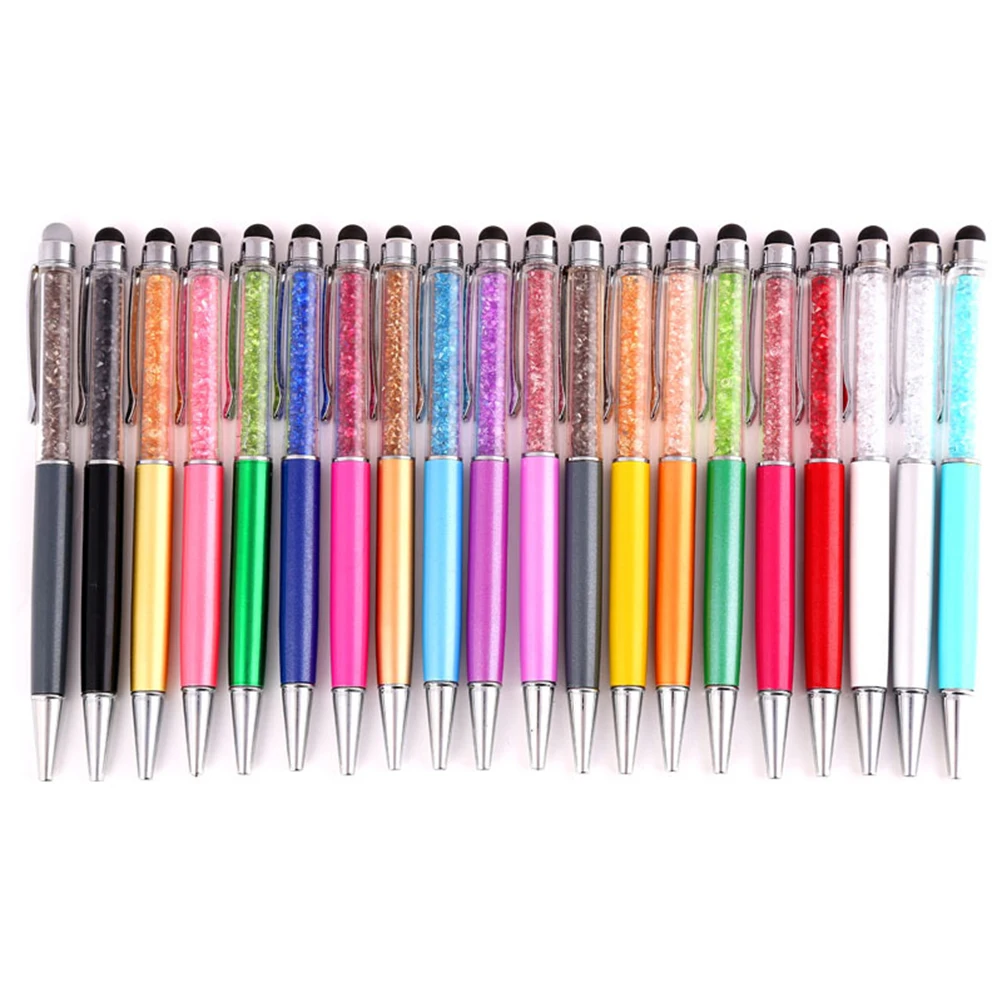 

2 Pcs Crystal Pen Multifunctional Stylus Pens for Touch Screen Devices Ballpoint