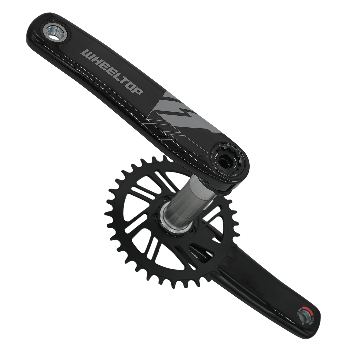 

Mountain Bike 2-piece Crankset 34/36/38/42T Direct-Mounted Carbon Crank Single Chainring Forged Hollow Crank Arms