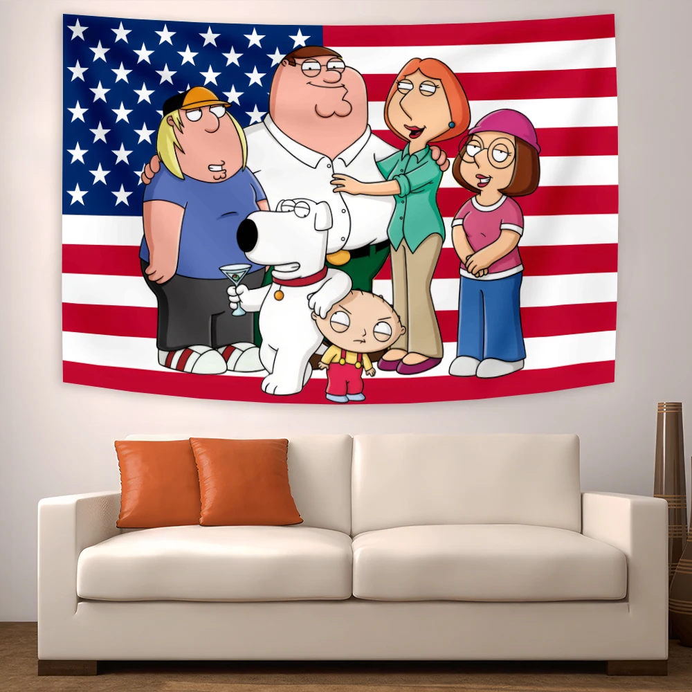 90x150cm American Anime Tapestry Funny Decorate Wall Tapestry Cute Gift Flags