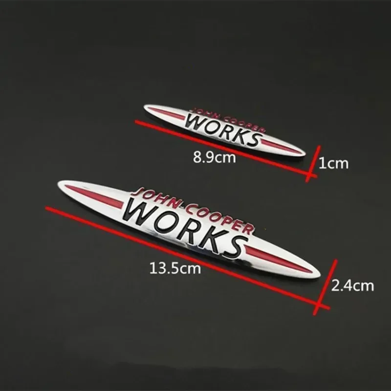 Chrome MINI JCW John Cooper Works Front Grill Emblem Badge Sticker Decals for Clubman Countryman R50 R52 R53 R55 R56 R57 R58 F55